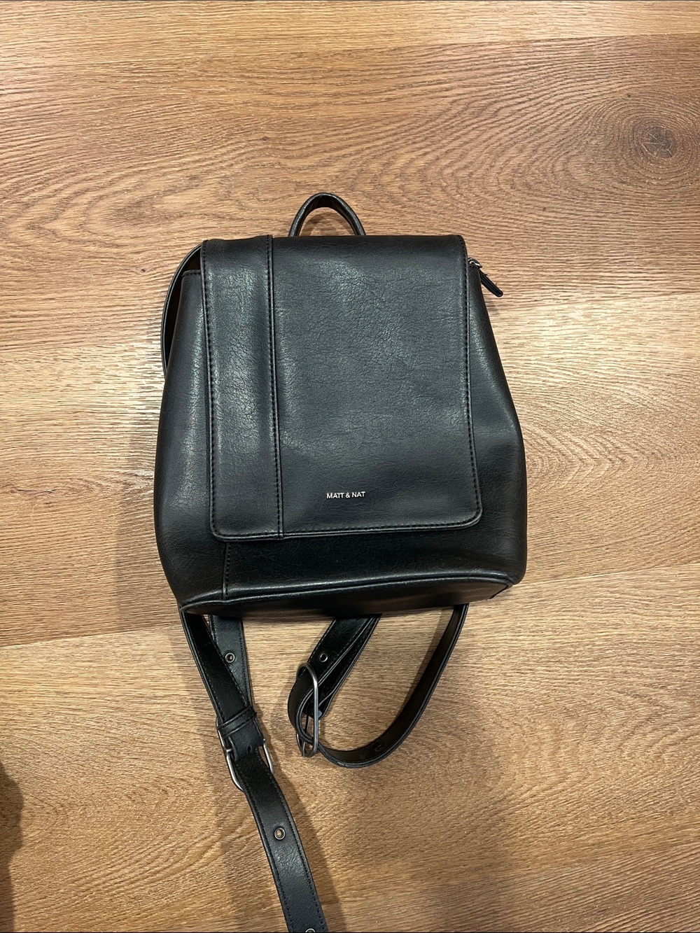 Matt & Nat Deely Black Vegan Leather Backpack